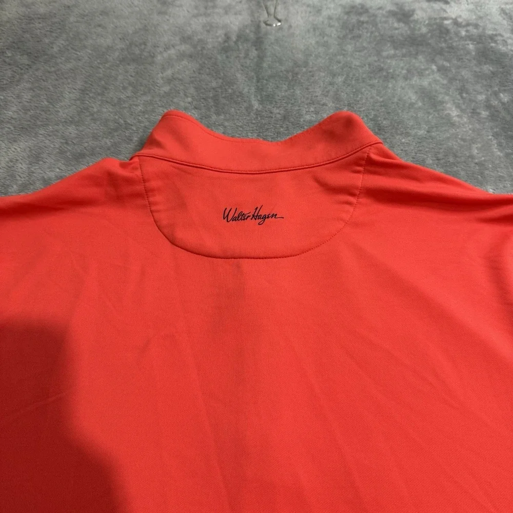 Walter Hagen NWOT Mens Performance 11 Light 1/4 Zip Golf Pullover L Orange Work